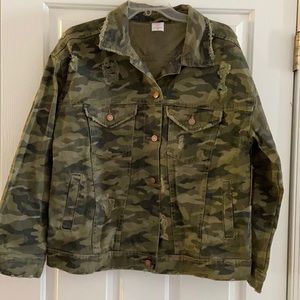 Camouflage jean jacket